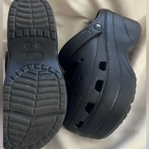 Cape Robbin Gardener Chunky Platform Clogs Ankle Strap Slip On Sandal 10 M Black - Picture 2 of 6